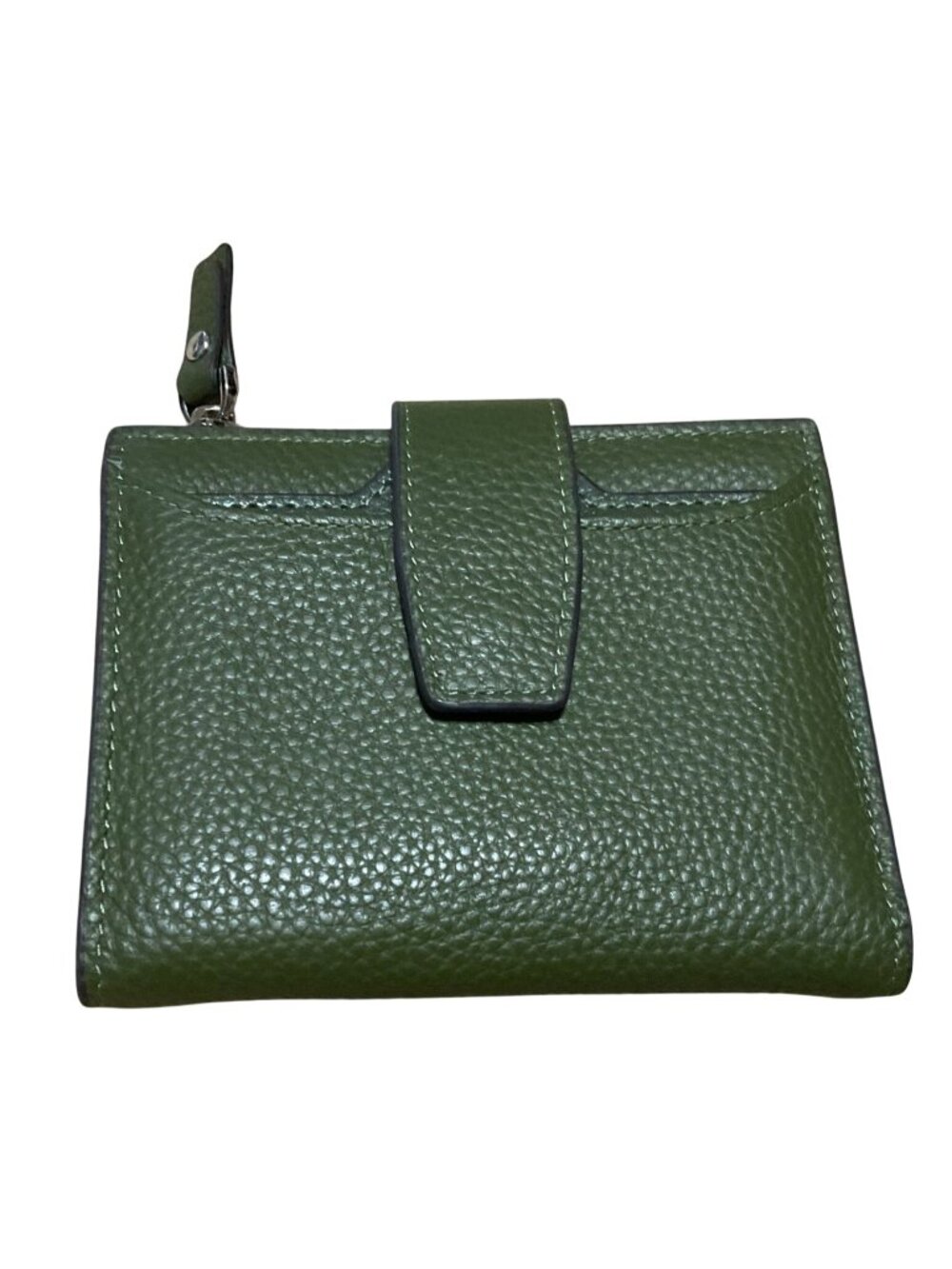 Ainimoer Wallet Green Leather Bifold With Card Slots & Coin Pouch 4.5 x 4